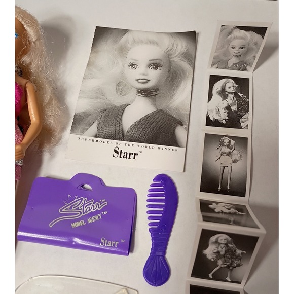 Vintage‎ STARR MODEL AGENCY Fashion Doll STARR 6 1/2" With Accessories 1990s - Picture 5 of 5